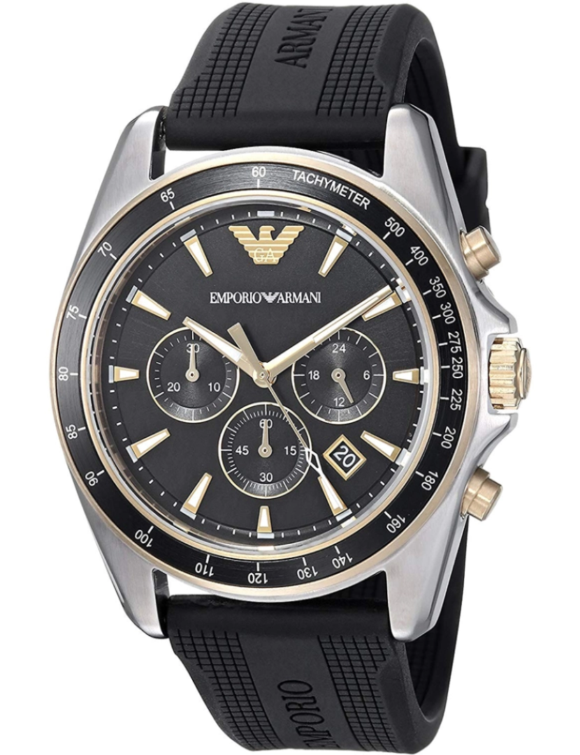 Armani - Relógio de Homem Emporio Preto e Dourado