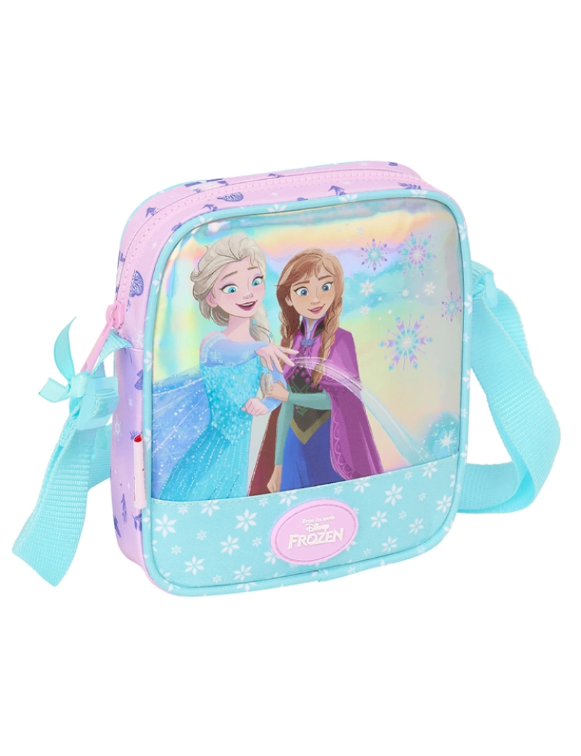 Frozen - Bolsa de ombro Frozen Cool days Violeta Azul celeste 16 x 18 x 4 cm