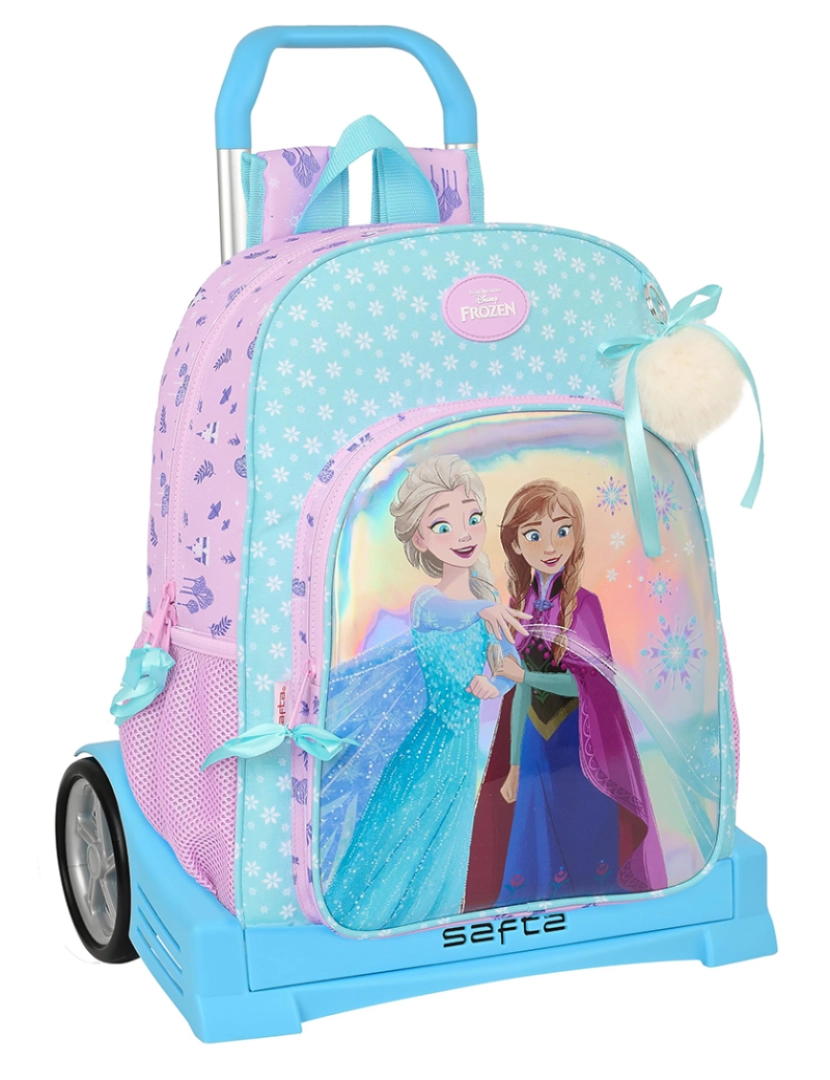 Frozen - Mochila escolar com rodas Frozen Cool days Violeta Azul celeste 33 x 42 x 14 cm