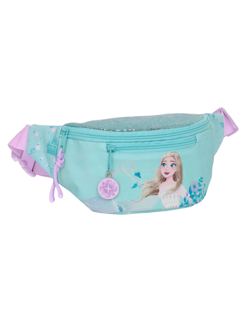 Frozen - Bolsa de cinto Frozen Hello spring Azul Claro 23 x 12 x 9 cm