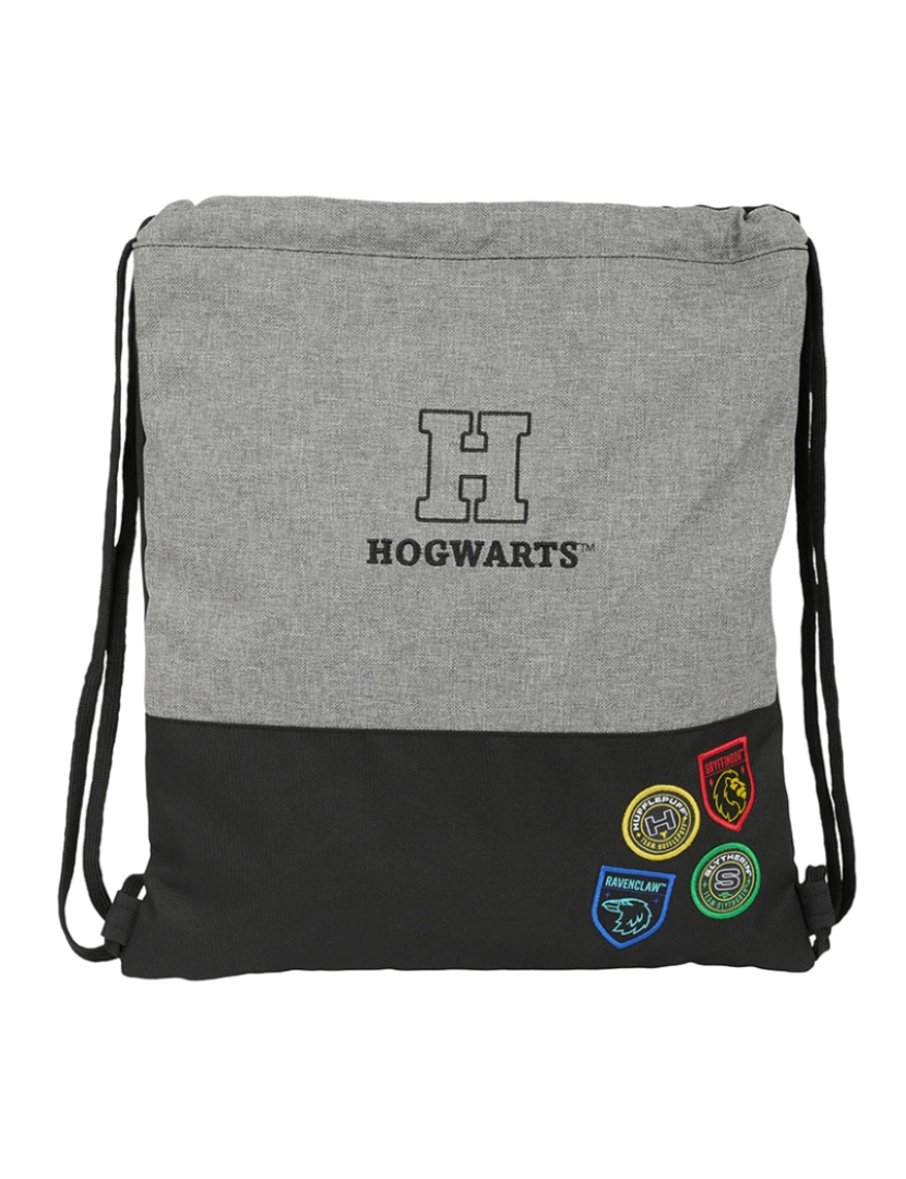 Harry Potter - Mochila com Cordas Harry Potter House of Champions Preto Cinza 35 x 40 x 1 cm