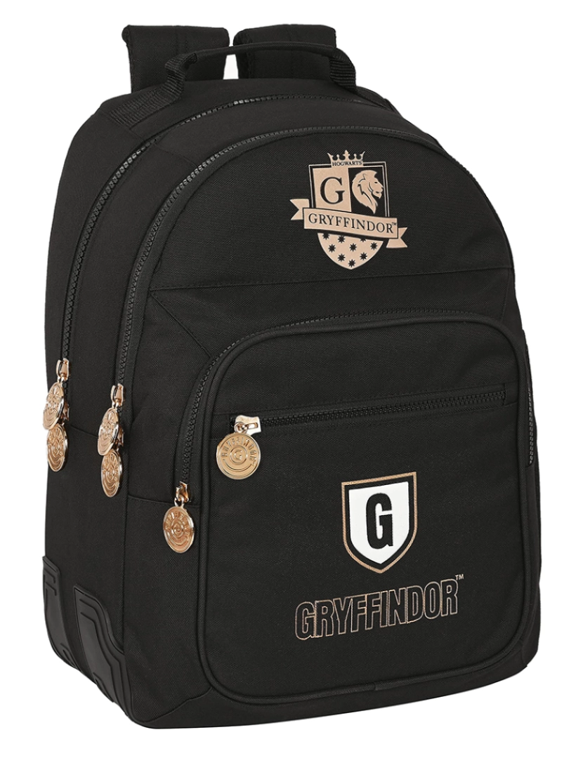 Harry Potter - Mochila escolar Harry Potter Bravery Preto 32 x 42 x 15 cm