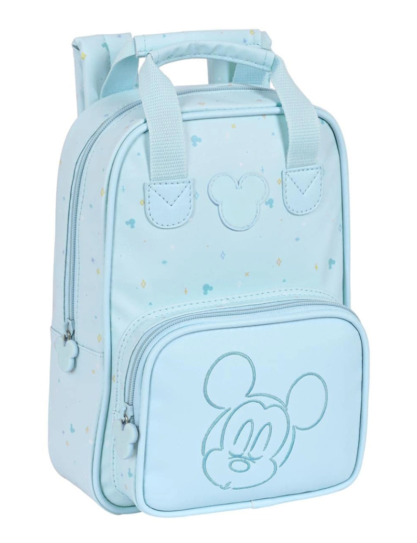 Mickey - Mochila Escolar Mickey Mouse Clubhouse Azul Claro (20 x 28 x 8 cm)