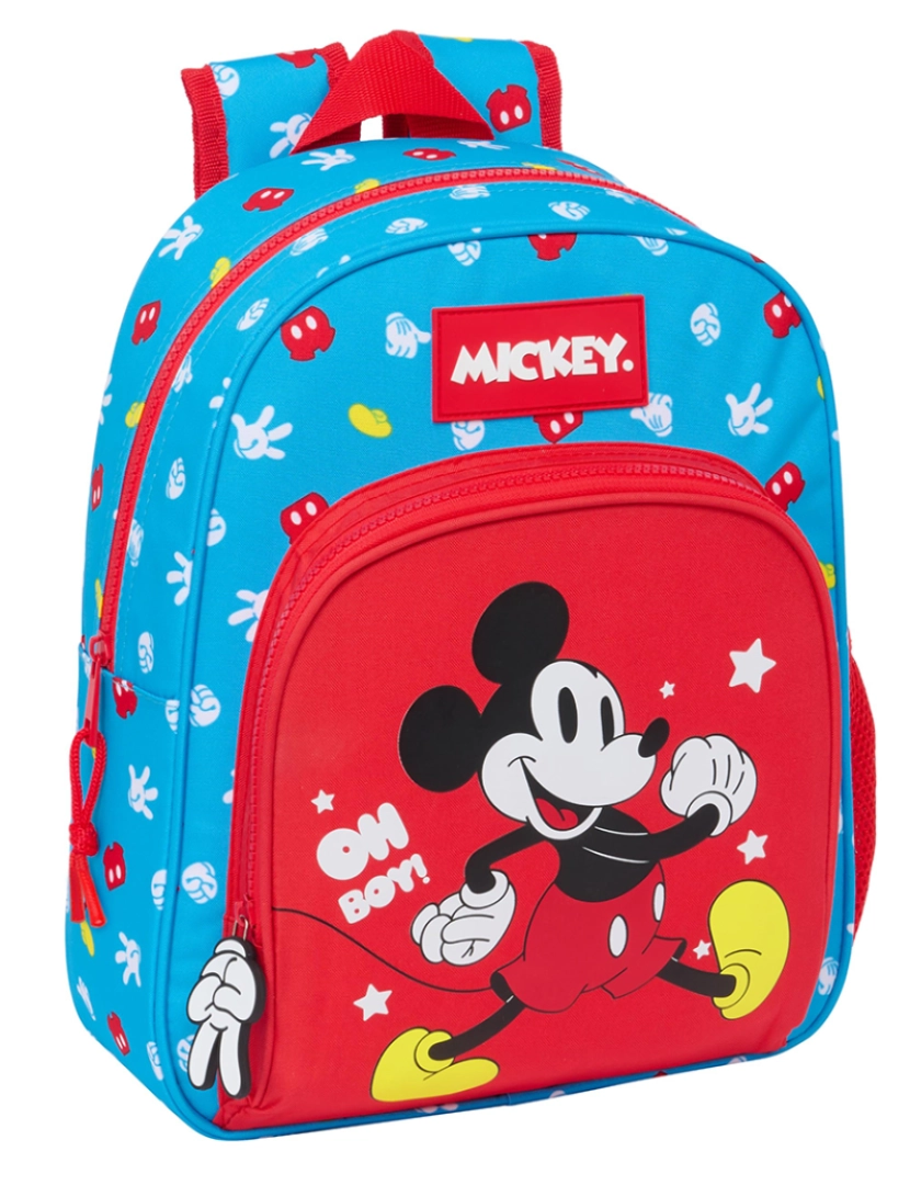 Mickey - Mochila Escolar Mickey Mouse Clubhouse Fantastic Azul Vermelho 28 x 34 x 10 cm