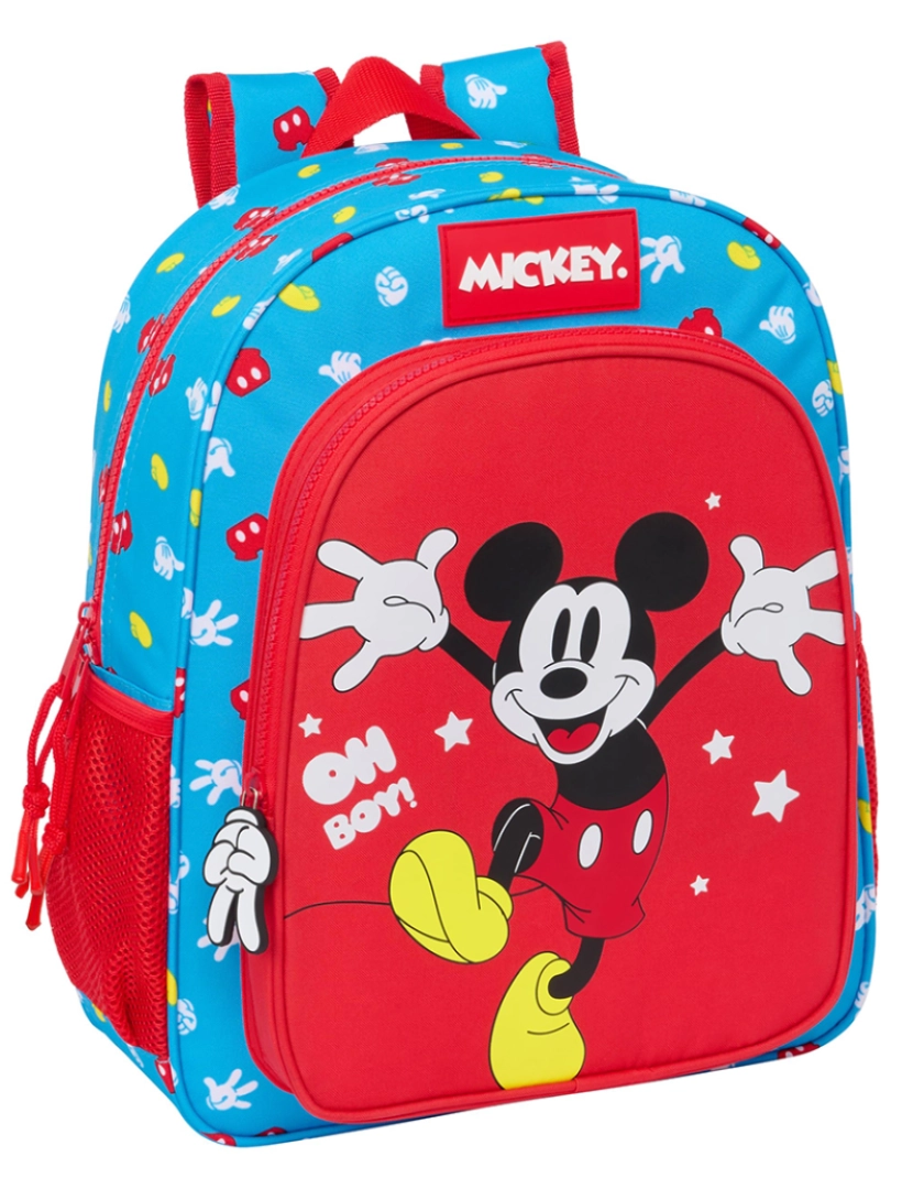 Mickey - Mochila Escolar Mickey Mouse Clubhouse Fantastic Azul Vermelho 32 X 38 X 12 cm