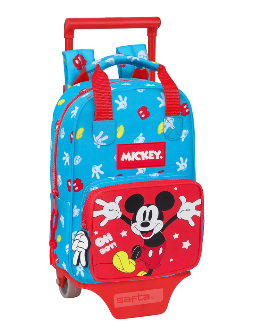 Mickey - Mochila escolar com rodas Mickey Mouse Clubhouse Fantastic Azul Vermelho 20 x 28 x 8 cm