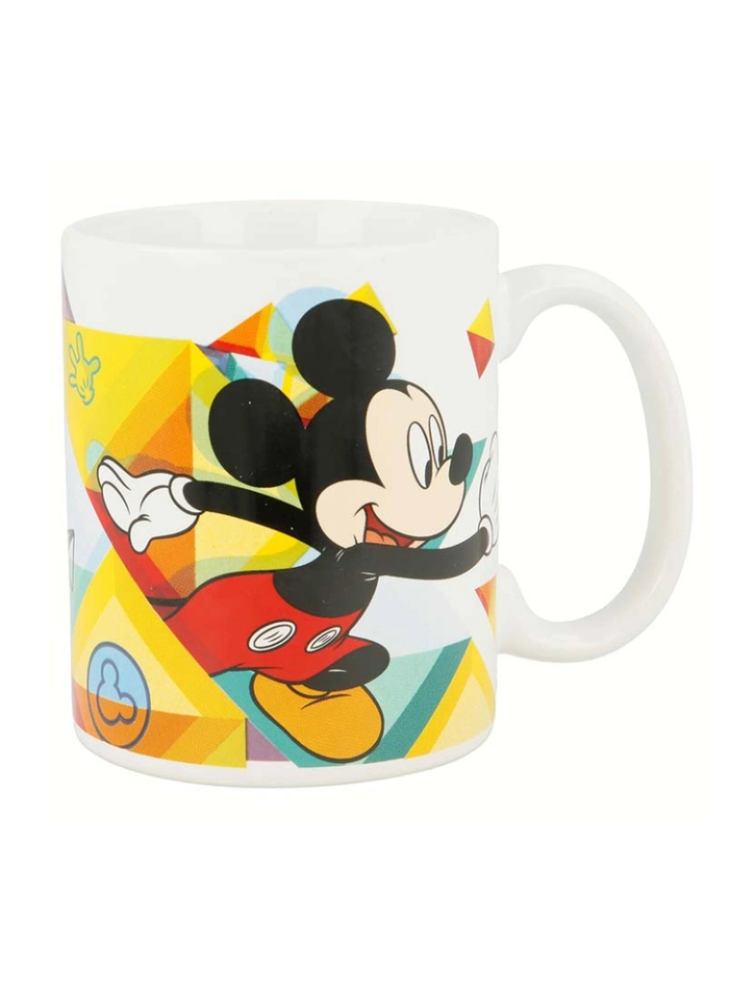 Mickey - Caneca Mickey Mouse Happy smiles Cerâmica Vermelho Azul (350 ml)