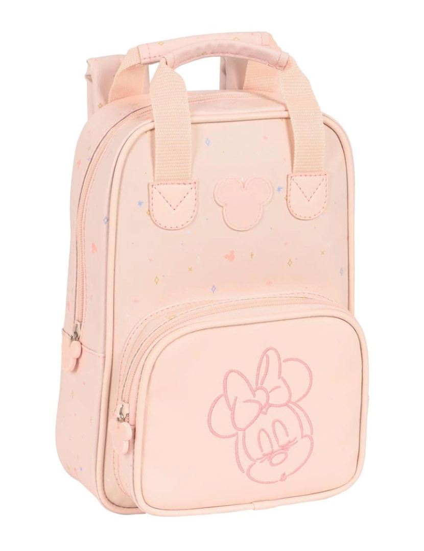 Minnie - Mochila Escolar Minnie Mouse Rosa (20 x 28 x 8 cm)