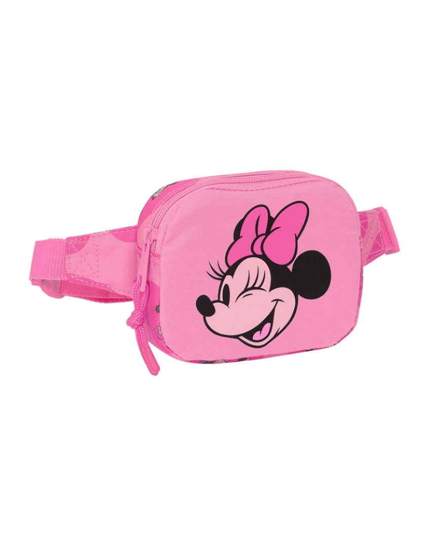 Minnie - Bolsa de cinto Minnie Mouse Loving Rosa 14 x 11 x 4 cm