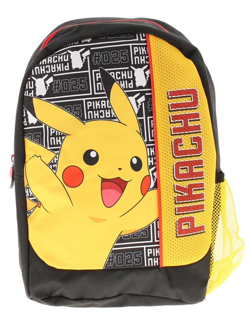 Pokemon - Mochila Escolar Pokémon Amarelo Preto Vermelho