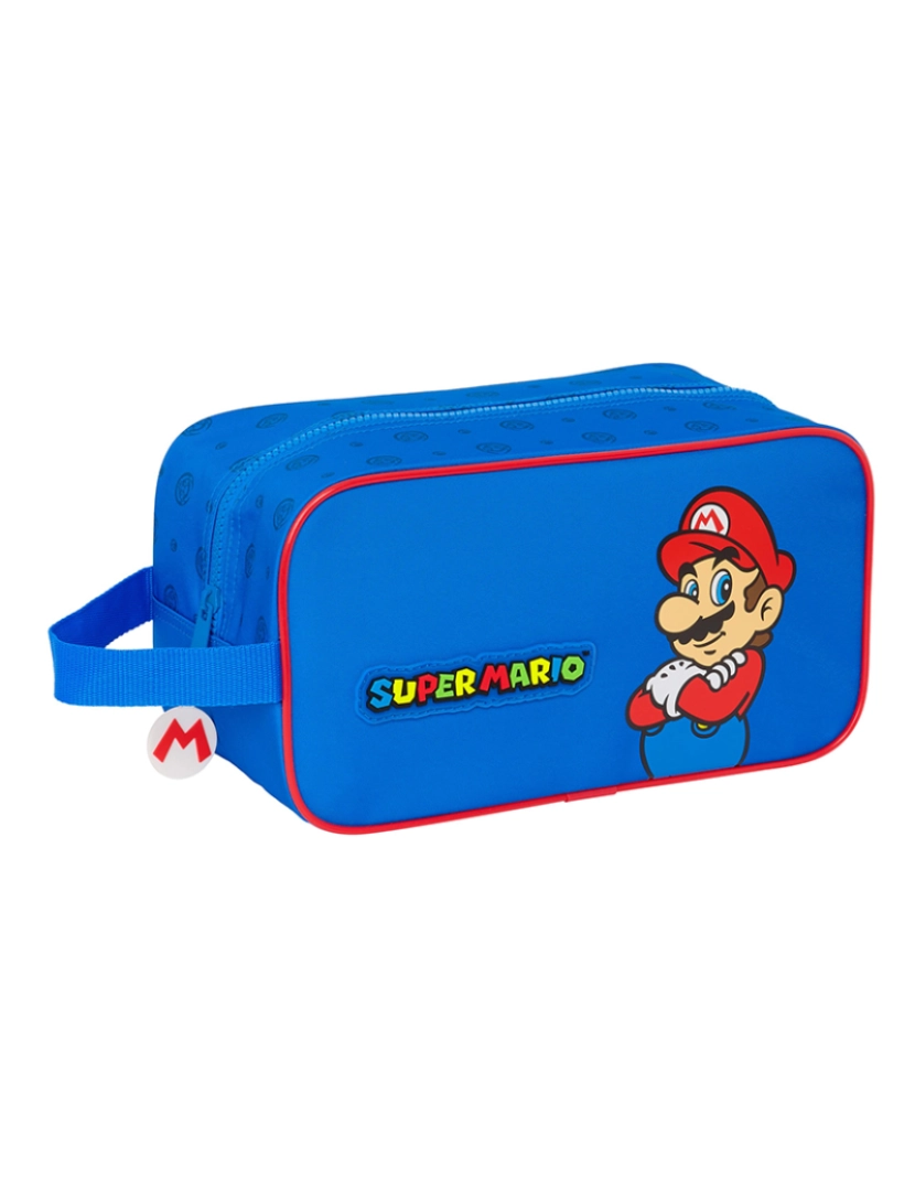 Super Mario - Porta-chinelos de viagem Super Mario Play Azul Vermelho 29 x 15 x 14 cm