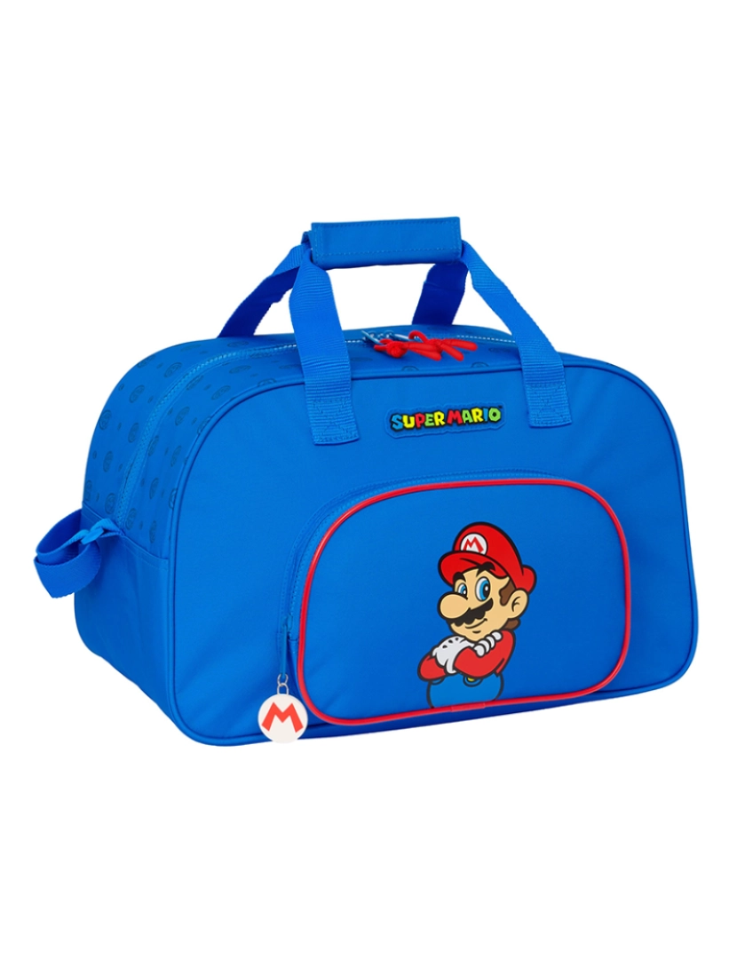 Super Mario - Saco desportivo Super Mario Play Azul Vermelho 40 x 24 x 23 cm