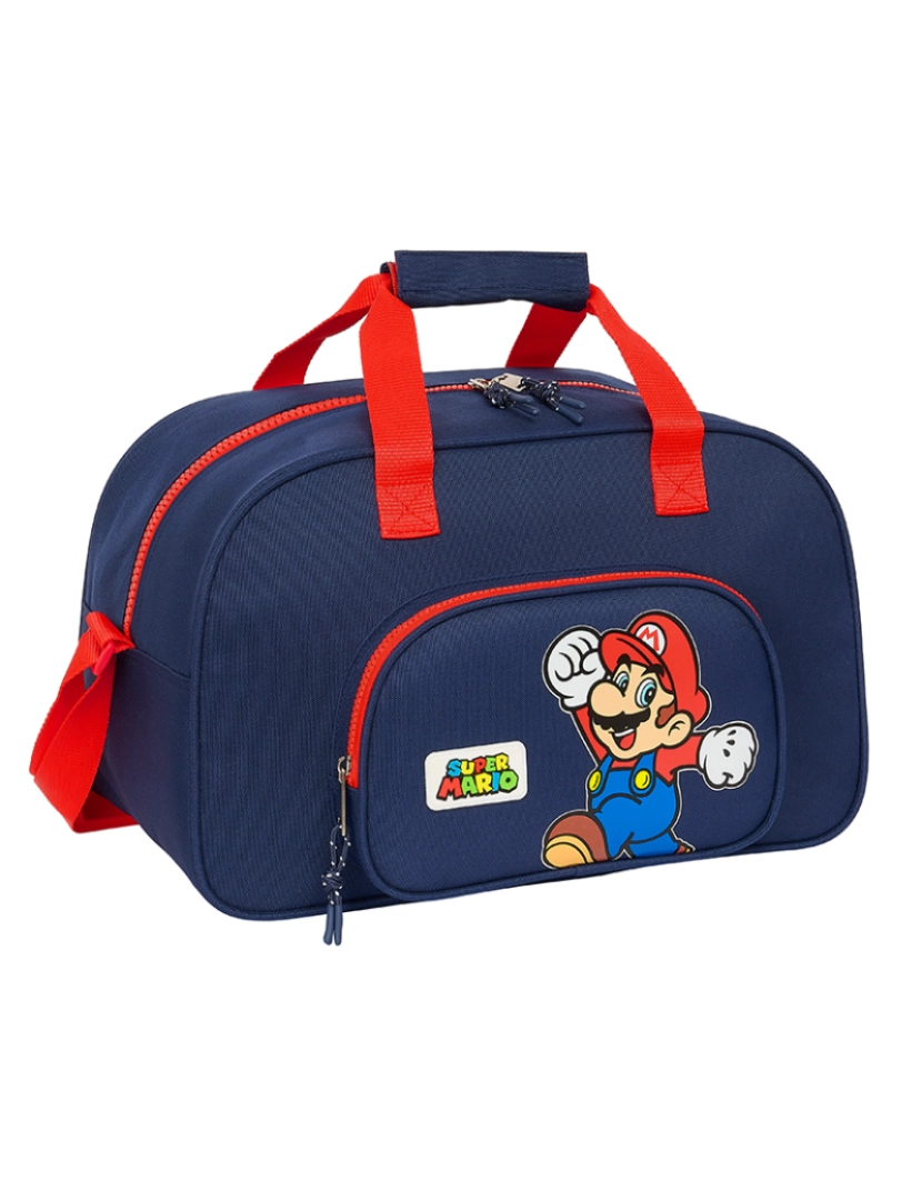 Super Mario - Saco desportivo Super Mario World Azul Marinho 40 x 24 x 23 cm