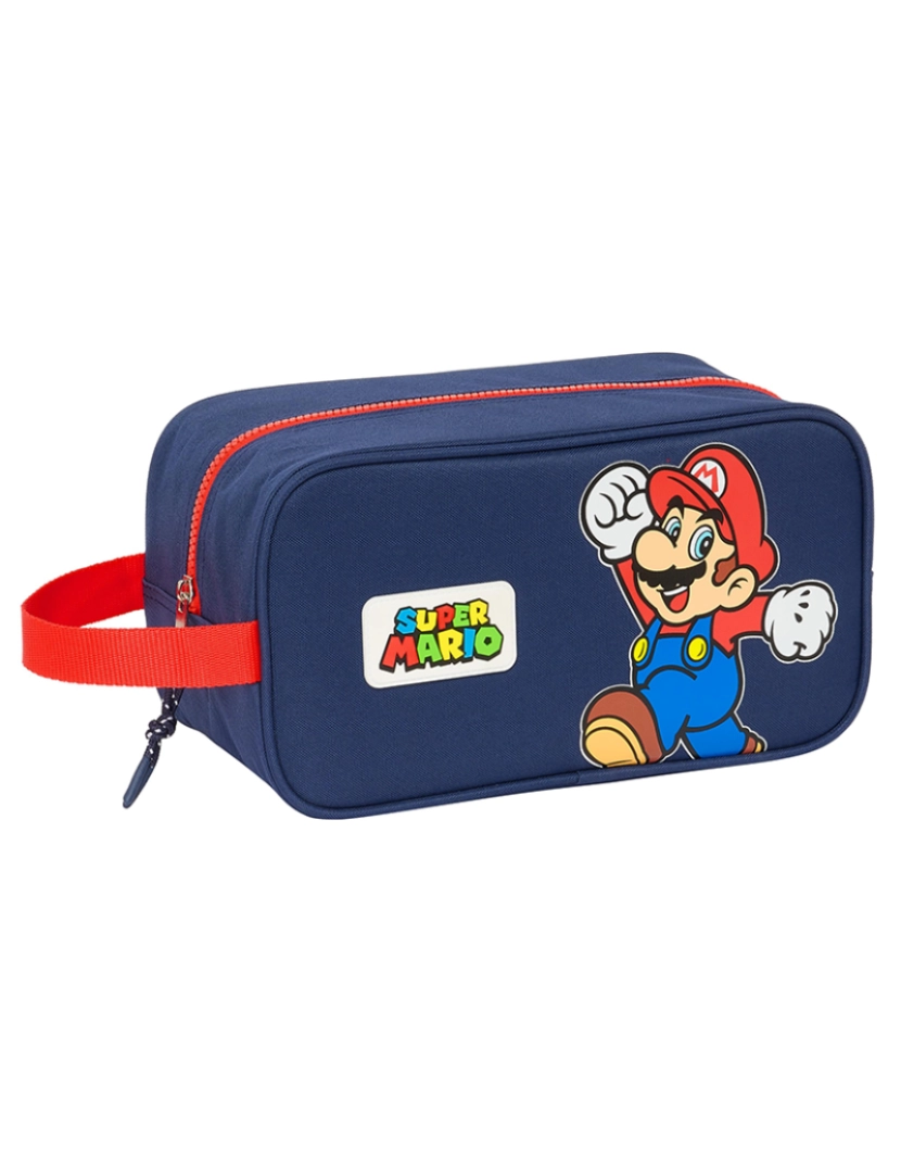 Super Mario - Porta-chinelos de viagem Super Mario World Azul marinho 29 x 15 x 14 cm