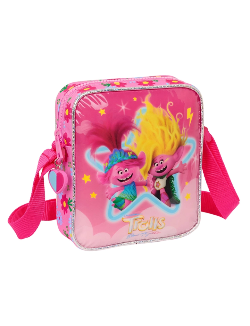 TROLLS - Bolsa de Ombro Trolls Rosa 16 x 18 x 4 cm