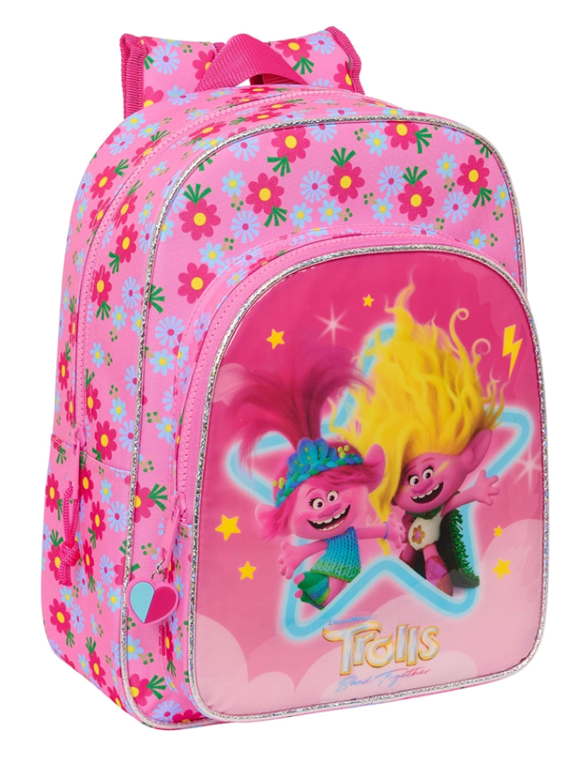 TROLLS - Bolsa infantil Trolls Rosa 26 x 34 x 11 cm