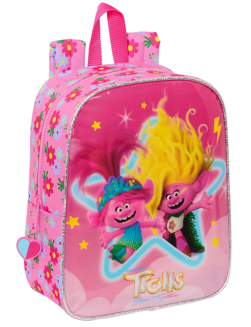 TROLLS - Bolsa infantil Trolls Rosa 22 x 27 x 10 cm