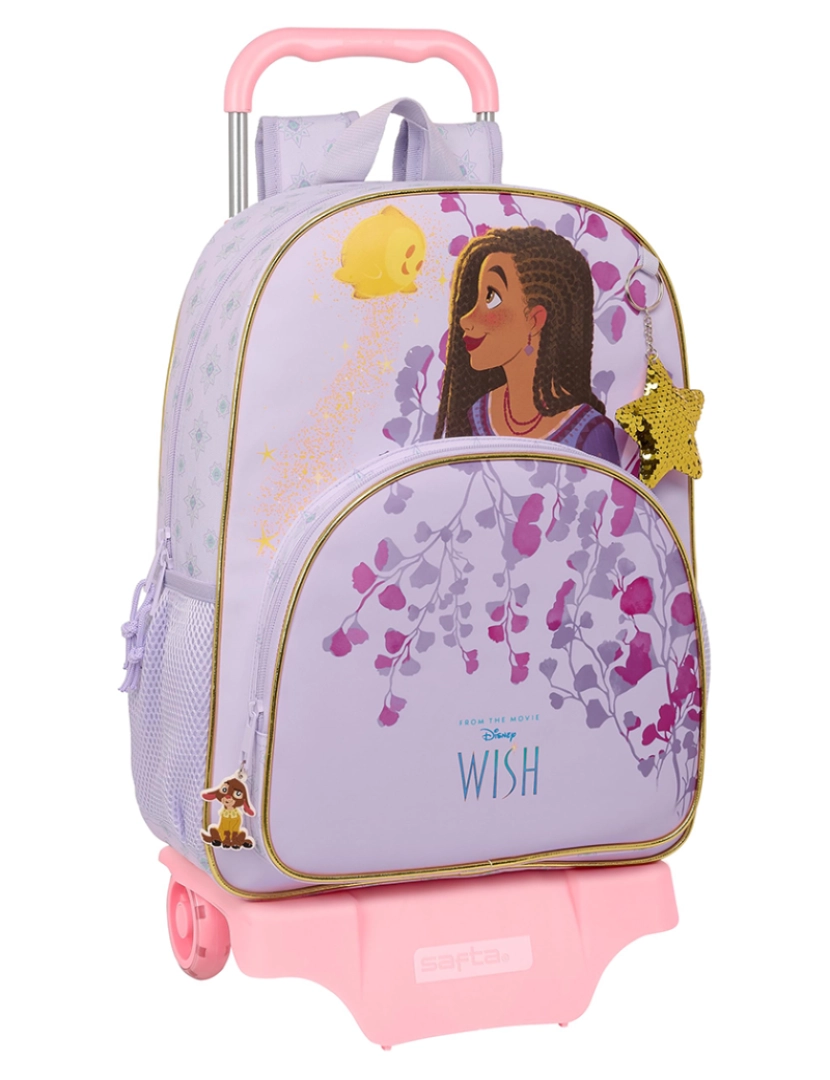 Wish - Mochila escolar com rodas Wish Lilás 33 x 42 x 14 cm