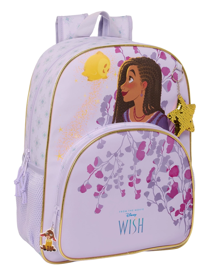 Wish - Bolsa Escolar Wish Lilás 33 x 42 x 14 cm