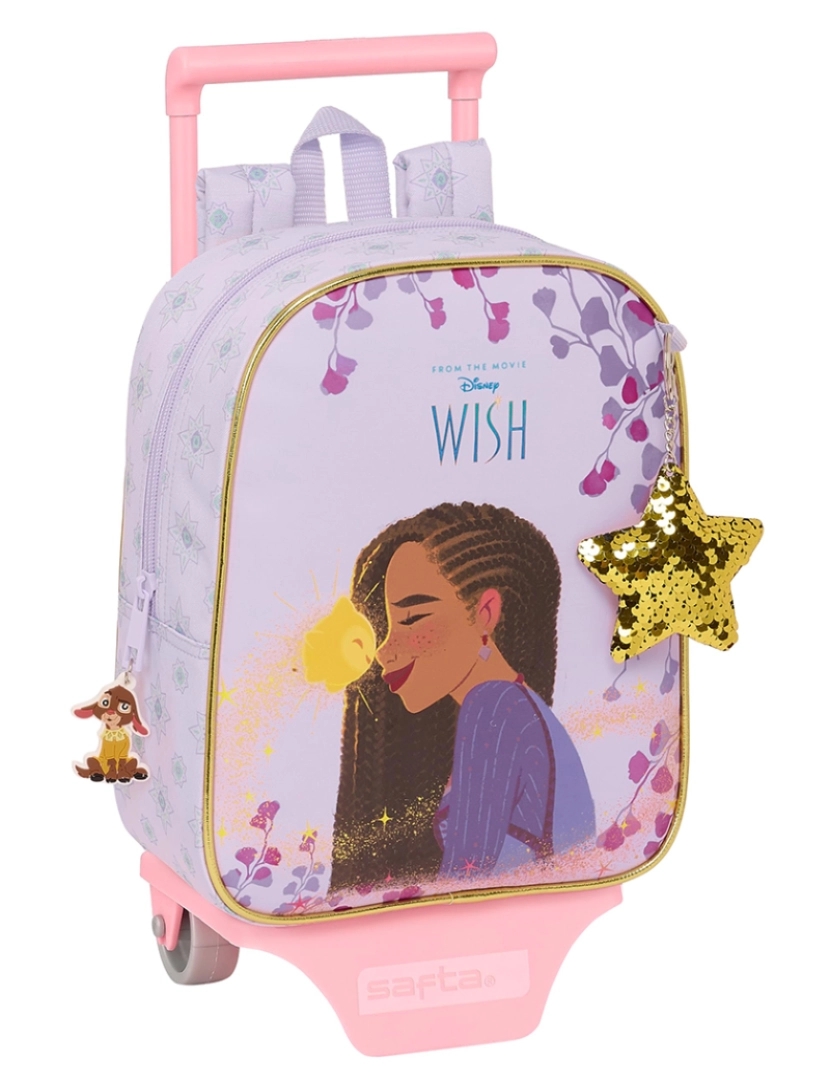 Wish - Mochila escolar com rodas Wish Lilás 22 x 27 x 10 cm