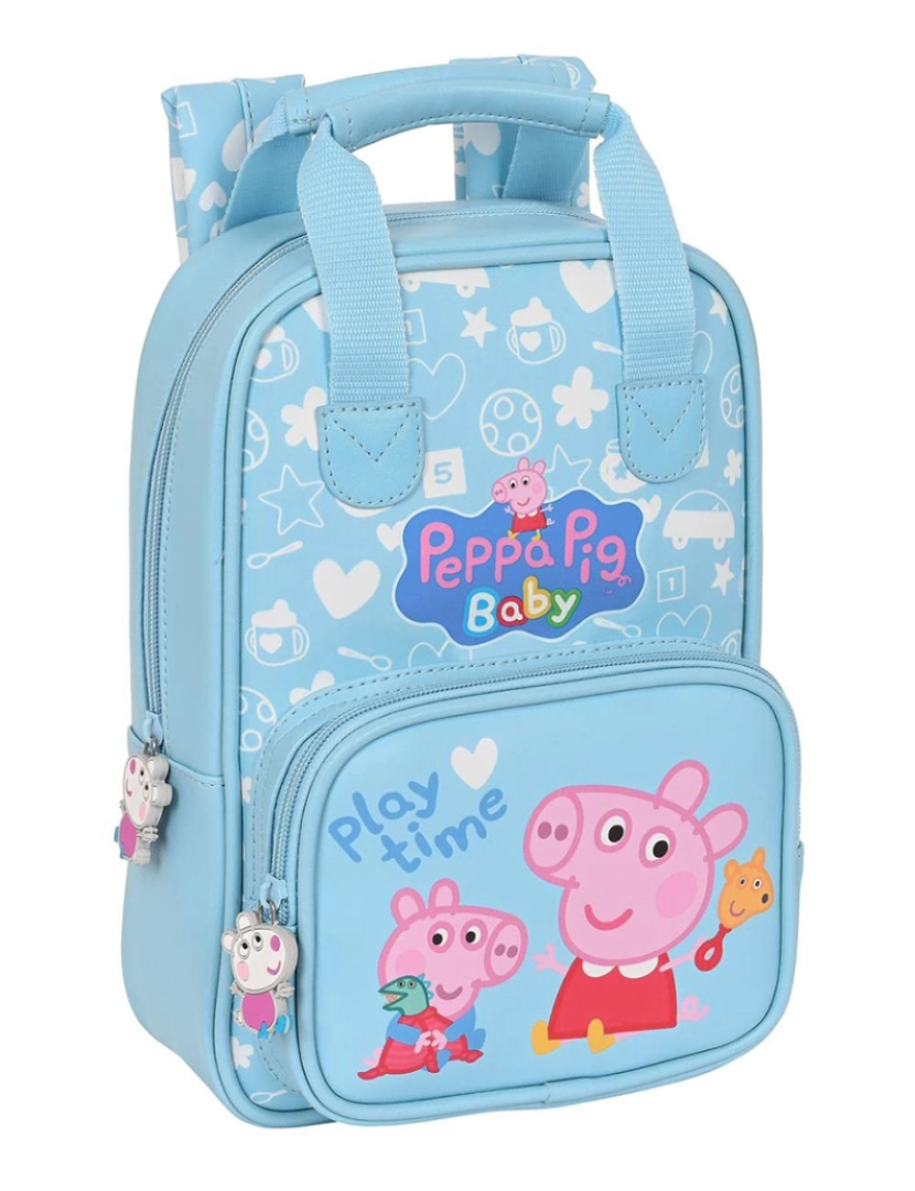 Peppa - Bolsa infantil Peppa Pig Bebé Azul Claro (20 x 28 x 8 cm)