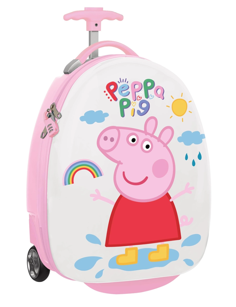 Peppa - Carrinho Peppa Pig Peppa Pig Infantil Rosa Menta 16'' 28 x 43 x 23 cm