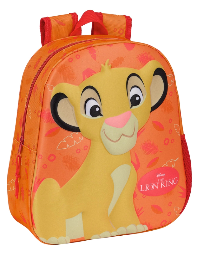 Rei Leão - Bolsa infantil O Rei Leão Laranja 27 x 33 x 10 cm Modelo 3D