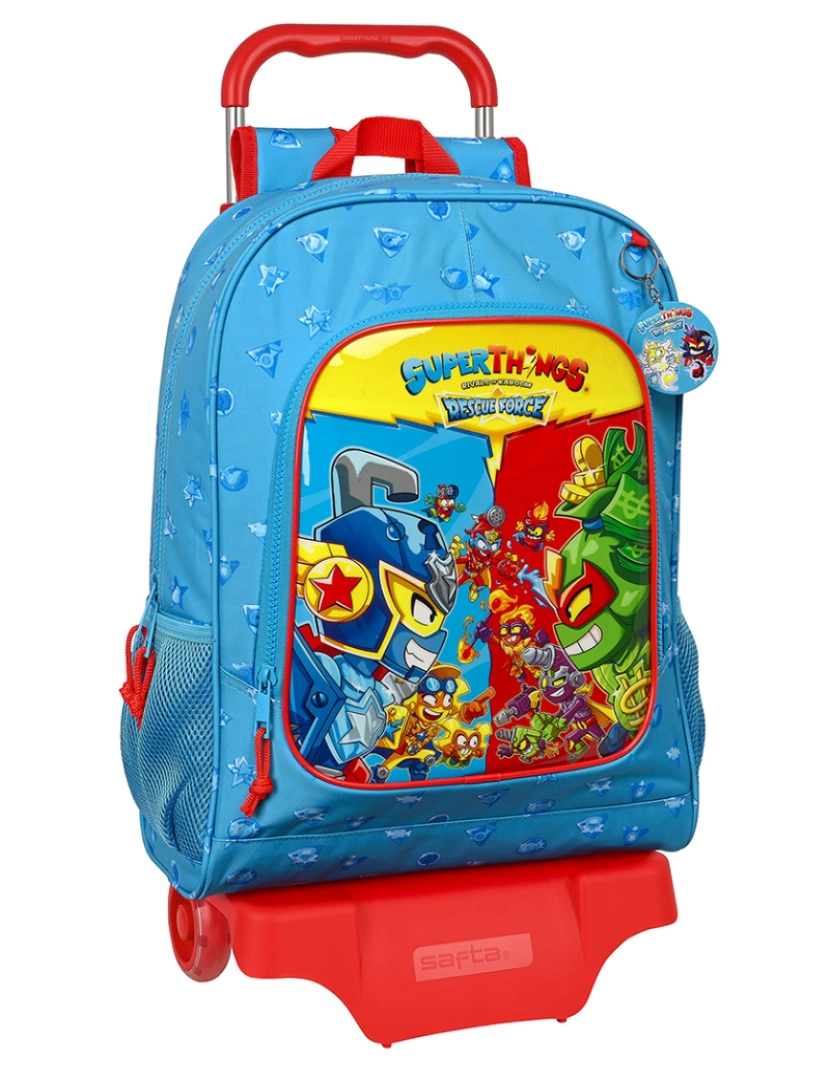 Superwings - Mochila escolar com rodas SuperThings Rescue force 32 x 42 x 14 cm Azul