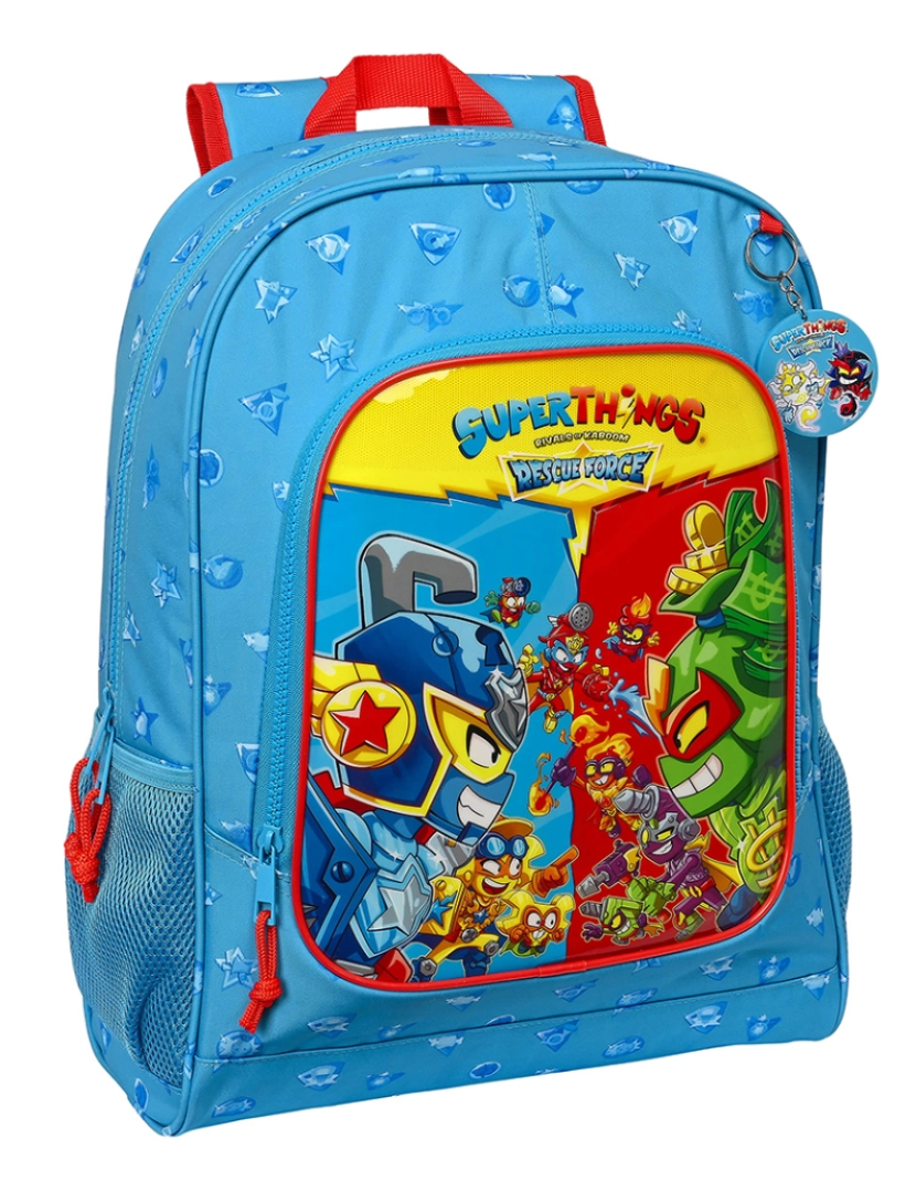 Superwings - Mochila escolar SuperThings Rescue force 32 x 42 x 14 cm Azul