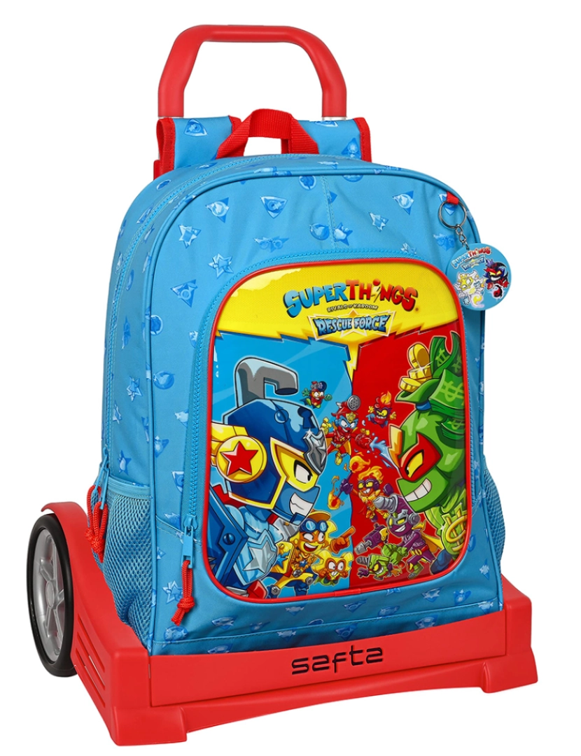 Superwings - Mochila escolar com rodas SuperThings Rescue force 32 x 42 x 14 cm Azul