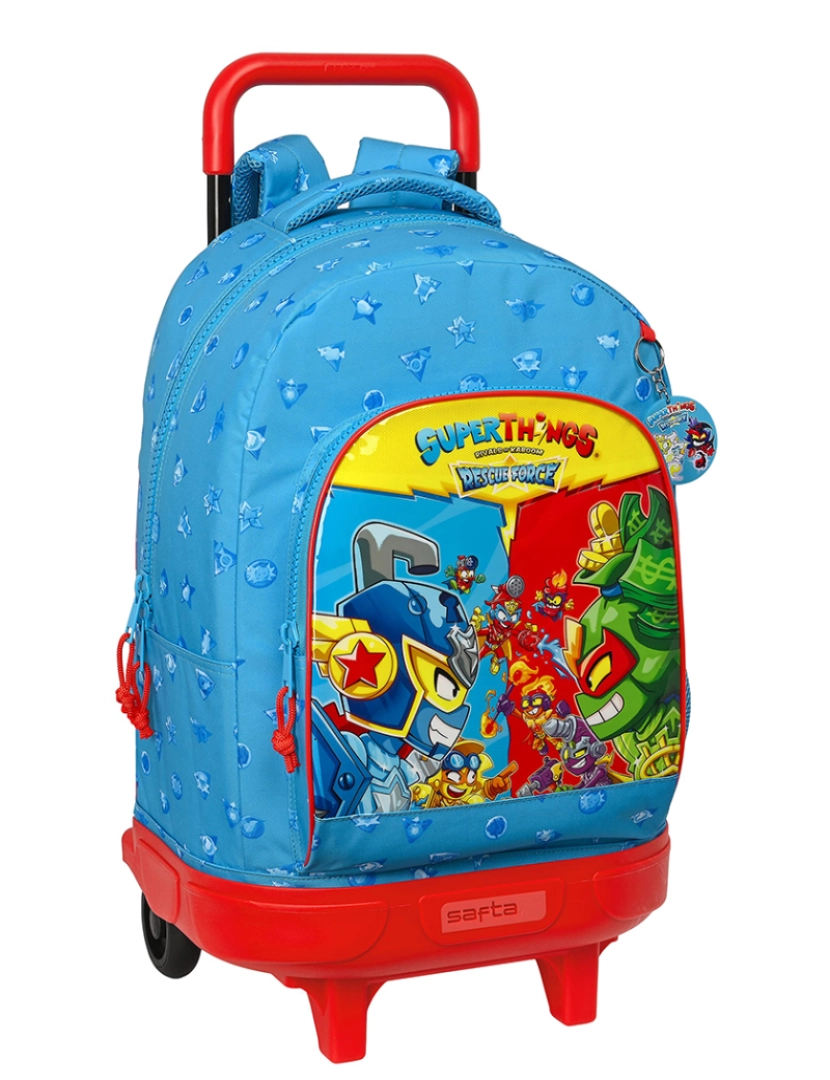 Superwings - Mochila escolar com rodas SuperThings Rescue force 33 x 45 x 22 cm Azul