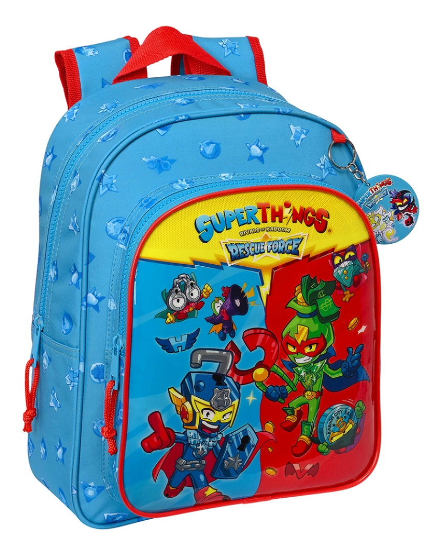 Superwings - Mochila escolar SuperThings Rescue force 27 x 33 x 10 cm Azul