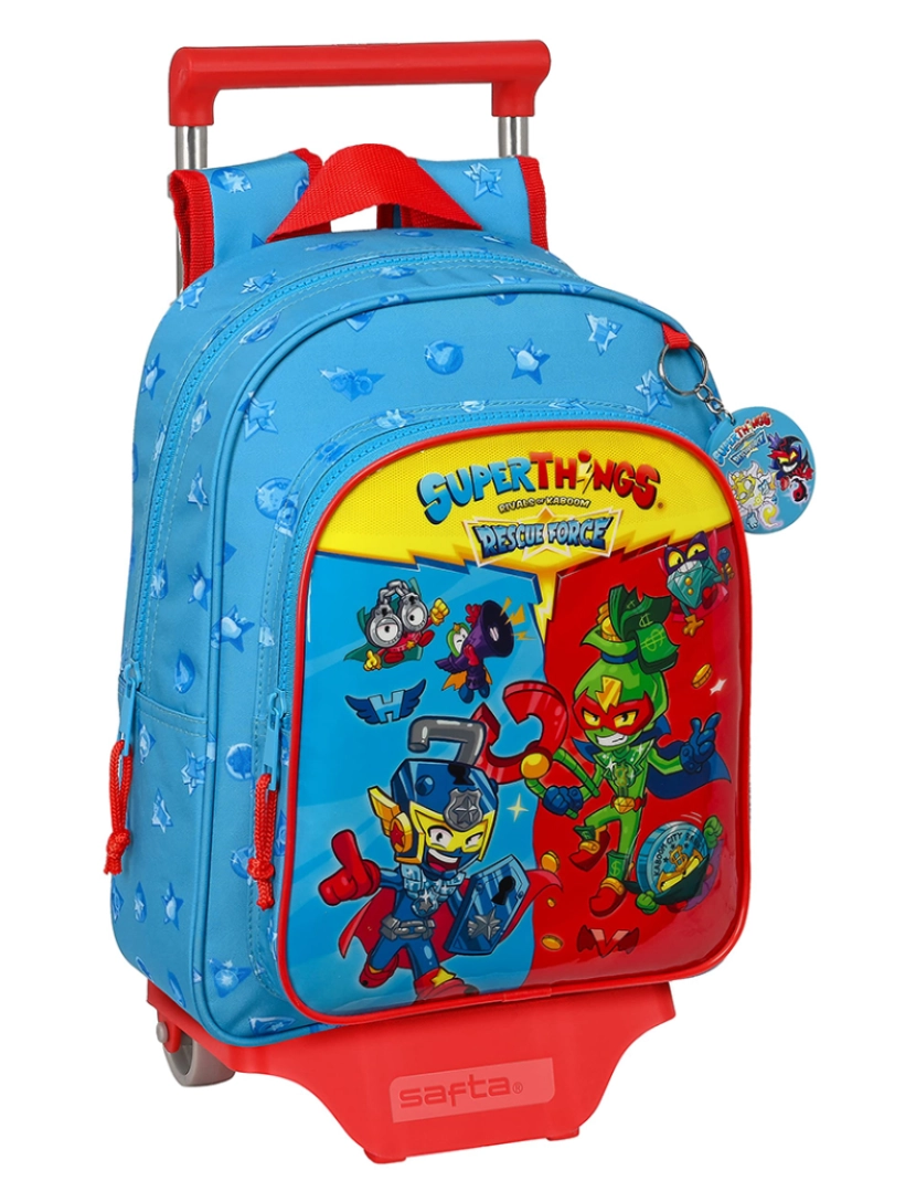 Superwings - Mochila escolar com rodas SuperThings Rescue force 27 x 33 x 10 cm Azul