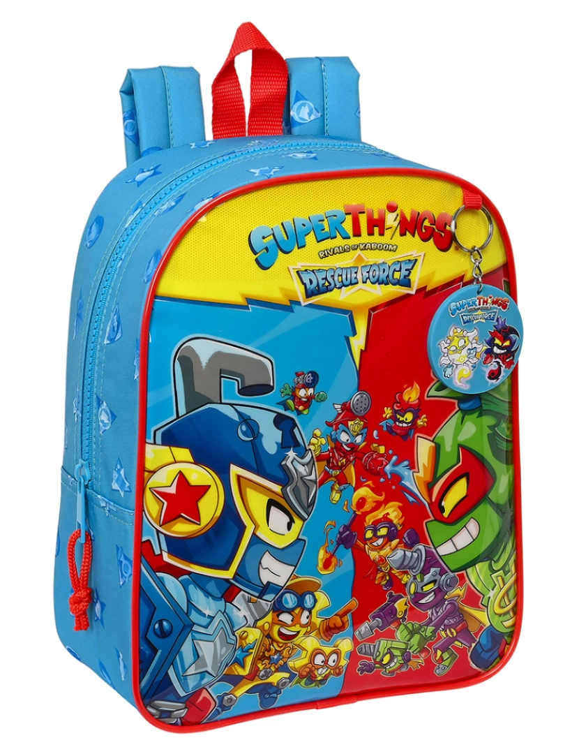 Superzings - Mochila escolar SuperThings Rescue force Azul 22 x 27 x 10 cm