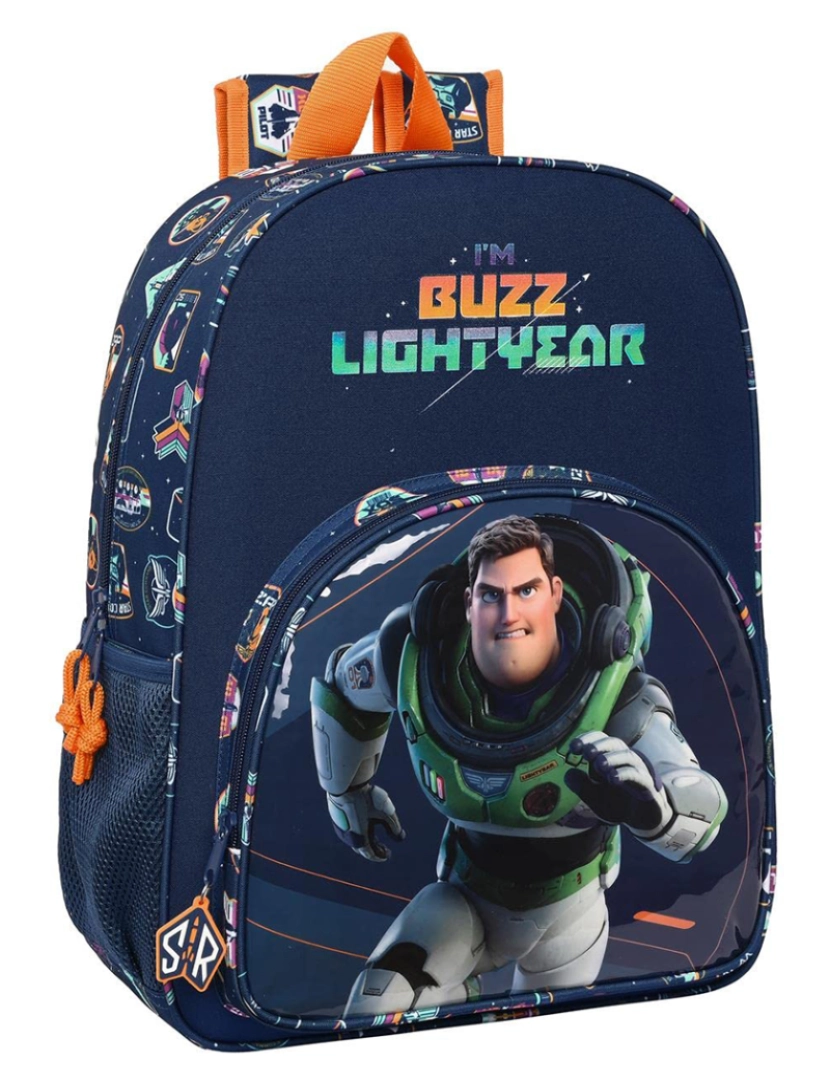 Toy Story - Mochila Escolar Buzz Toy Story Azul Marinho (33 x 42 x 14 cm)