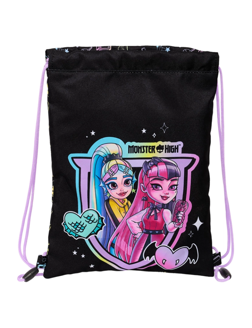 Monster High - Mochila com Cordas Monster High Preto 26 x 34 x 1 cm