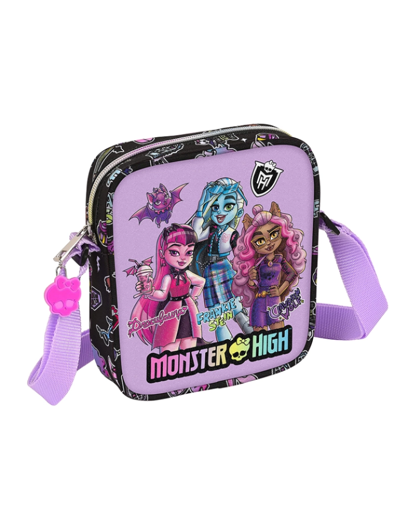 Monster High - Bolsa de Ombro Monster High Creep Preta 16 x 18 x 4 cm