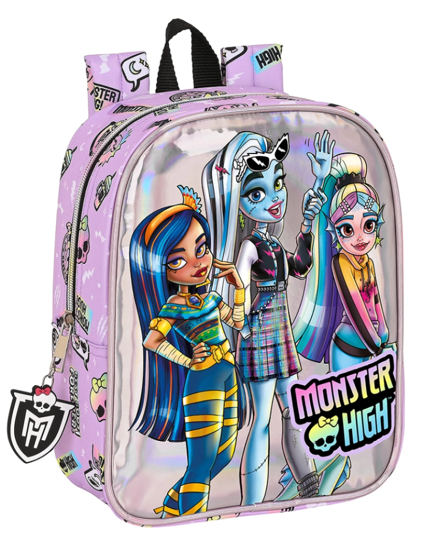 Monster High - Mochila escolar Monster High Best boos Lilás 22 x 27 x 10 cm