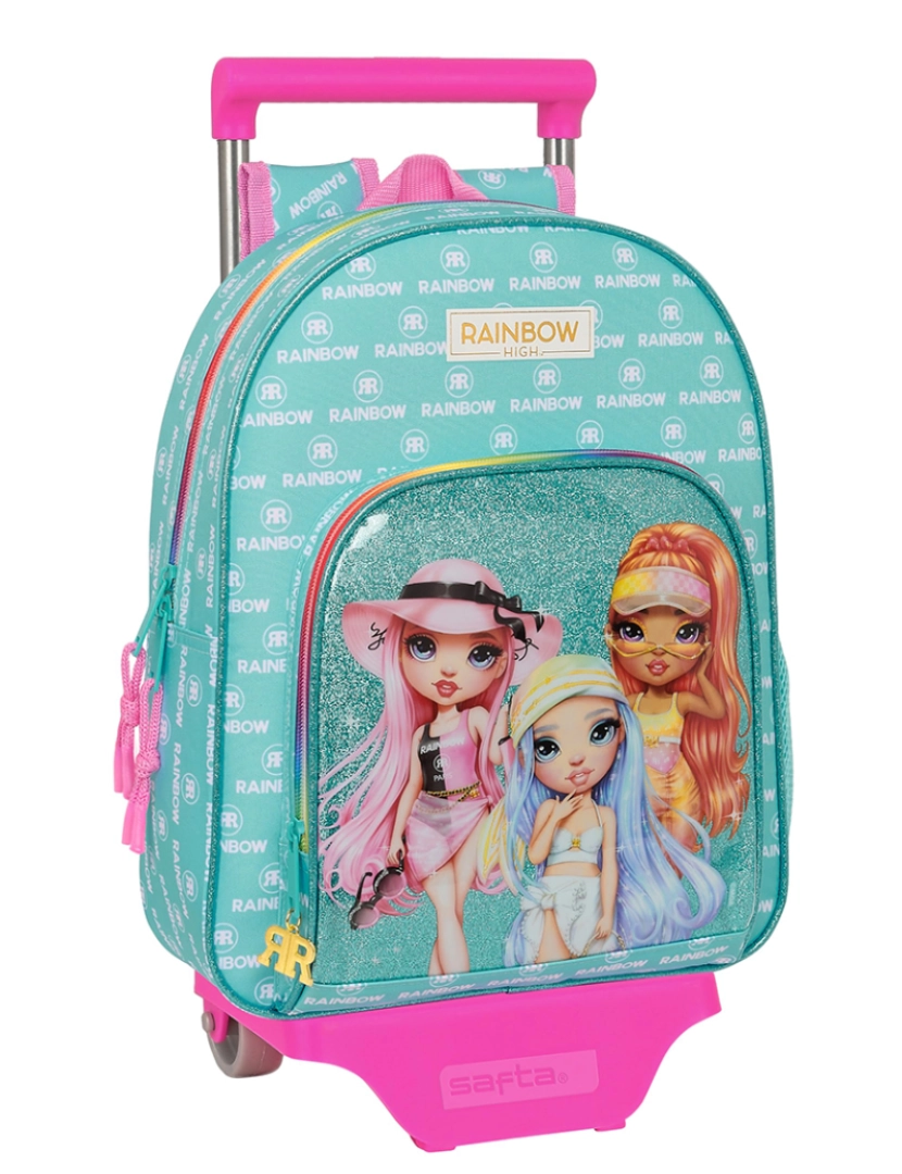 Rainbow High - Mochila escolar com rodas Rainbow High Paradise turquesa 28 x 34 x 10 cm