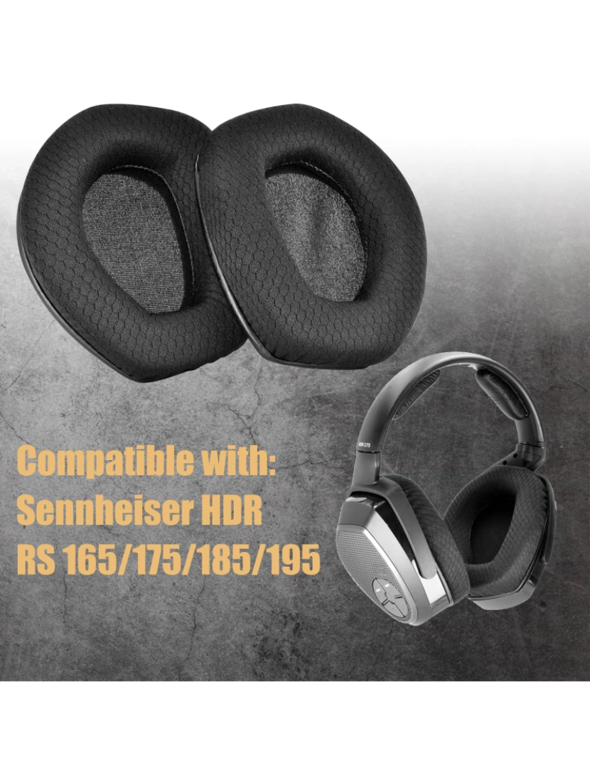 imagem de Almofadas de ouvido para Sennheiser HDR RS 165/175/185/195 Black6