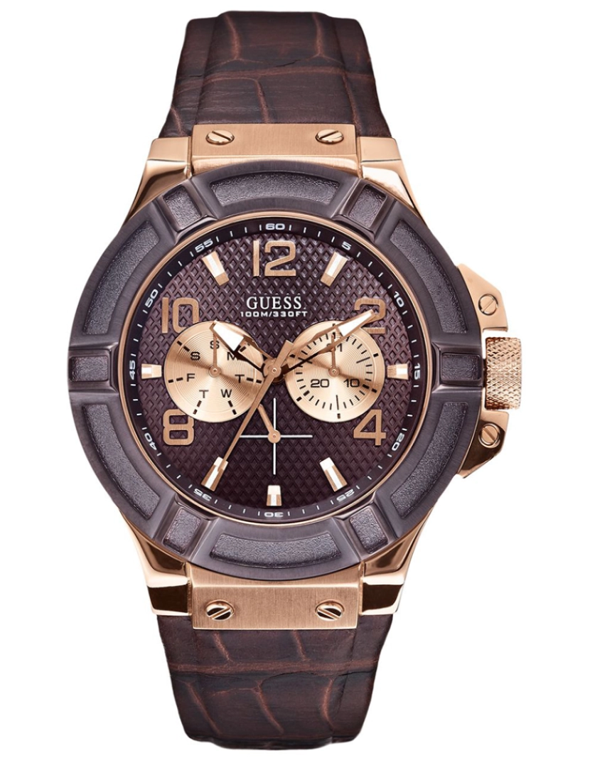 Guess - Relógio Guess Homem Castanho e Dourado