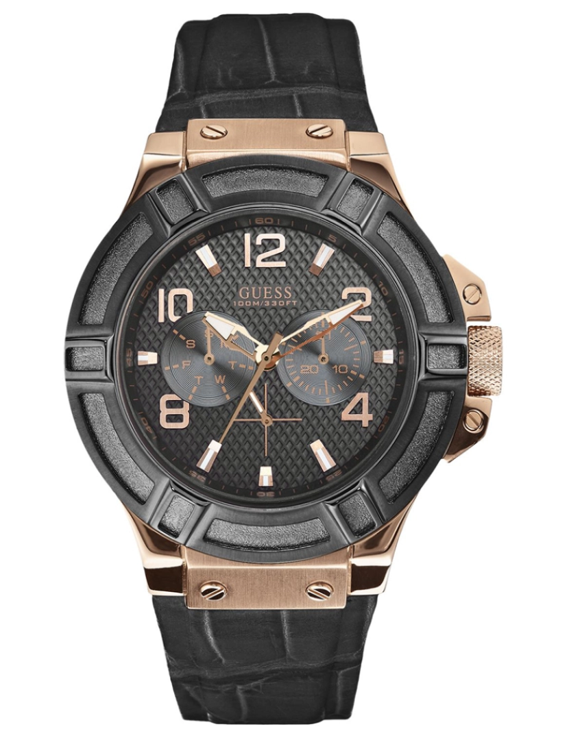 Guess - Relógio Guess Homem Preto e Rose Gold