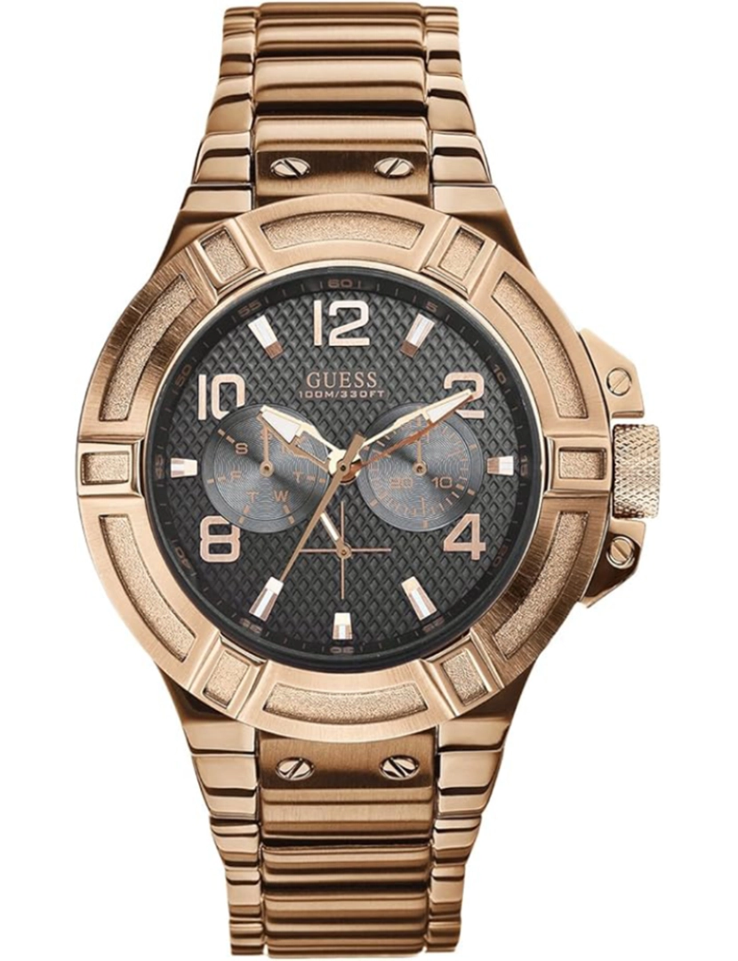 Guess - Relógio Guess Homem Rose Gold e Preto