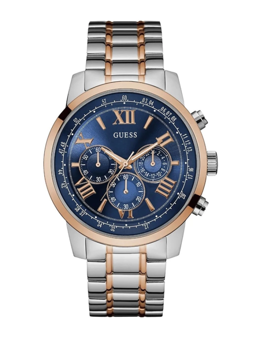 Guess - Relógio Guess Homem Prateado, Azul e Rose Gold