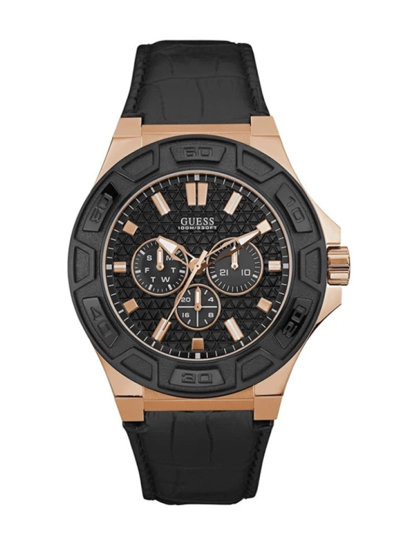 Guess - Relógio Guess Homem Preto e Rose Gold