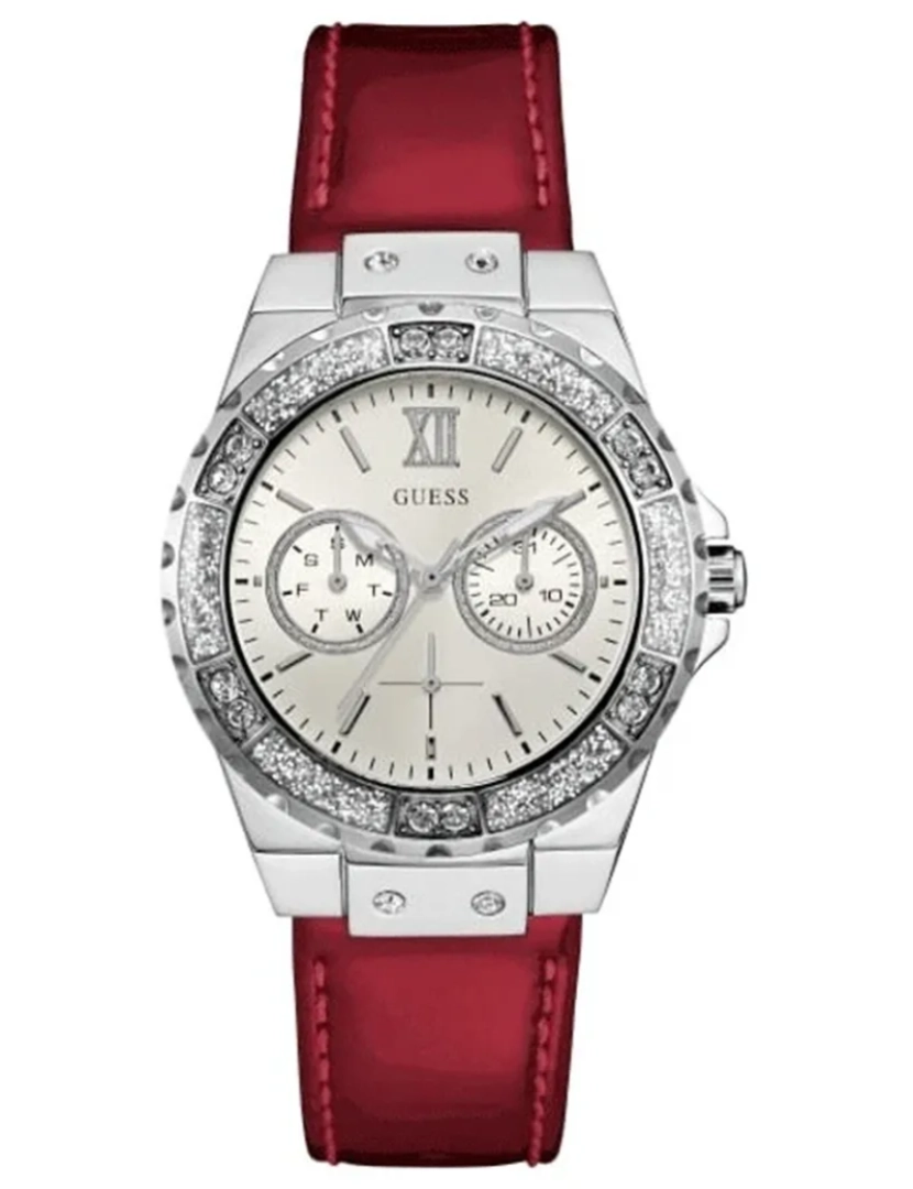 Guess - Relógio Guess Senhora Prateado e Vermelho