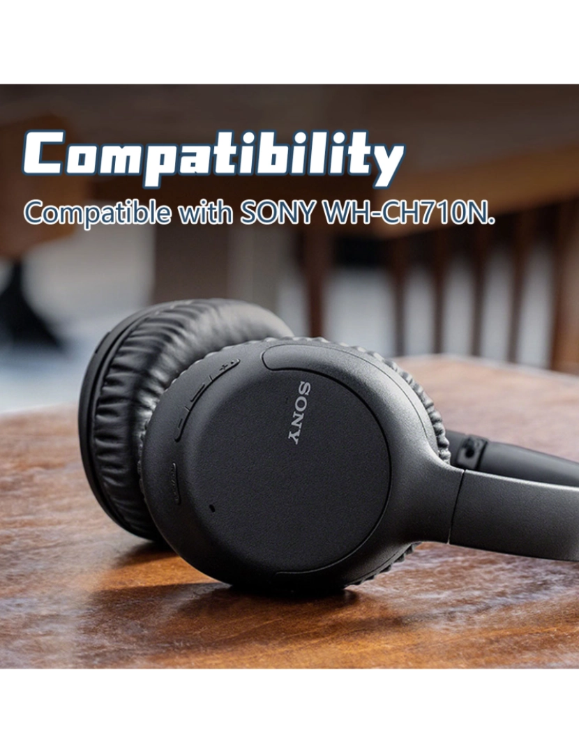 imagem de 1 par de almofadas para Sony WH-CH710N Blue7