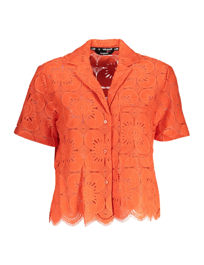 Desigual - Camisa Mulher Laranja