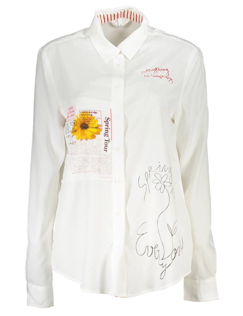 Desigual - Camisa M. Comprida Mulher Branco