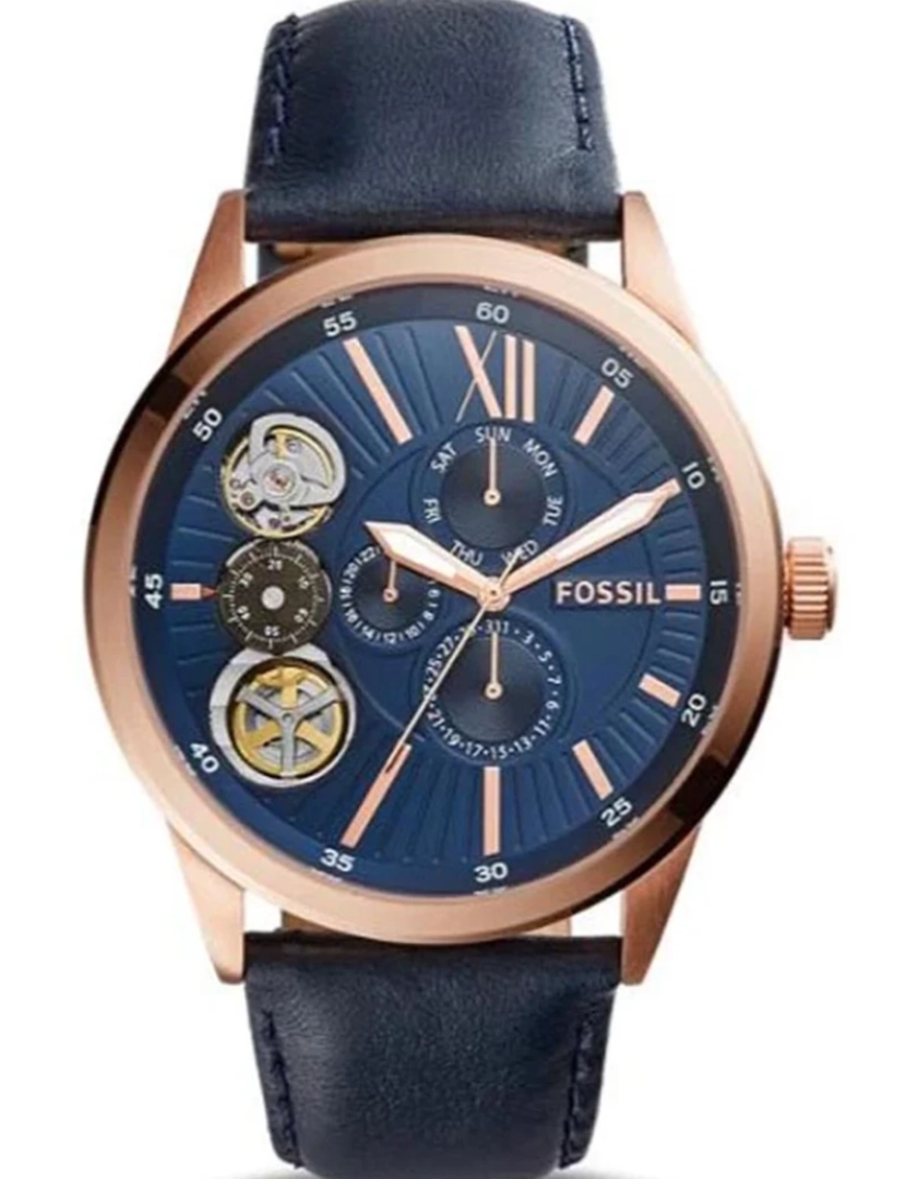 Fossil - Relógio de Homem Bronze e Azul